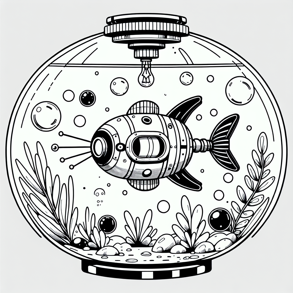 Левит-аквариум с кибер-рыбкой