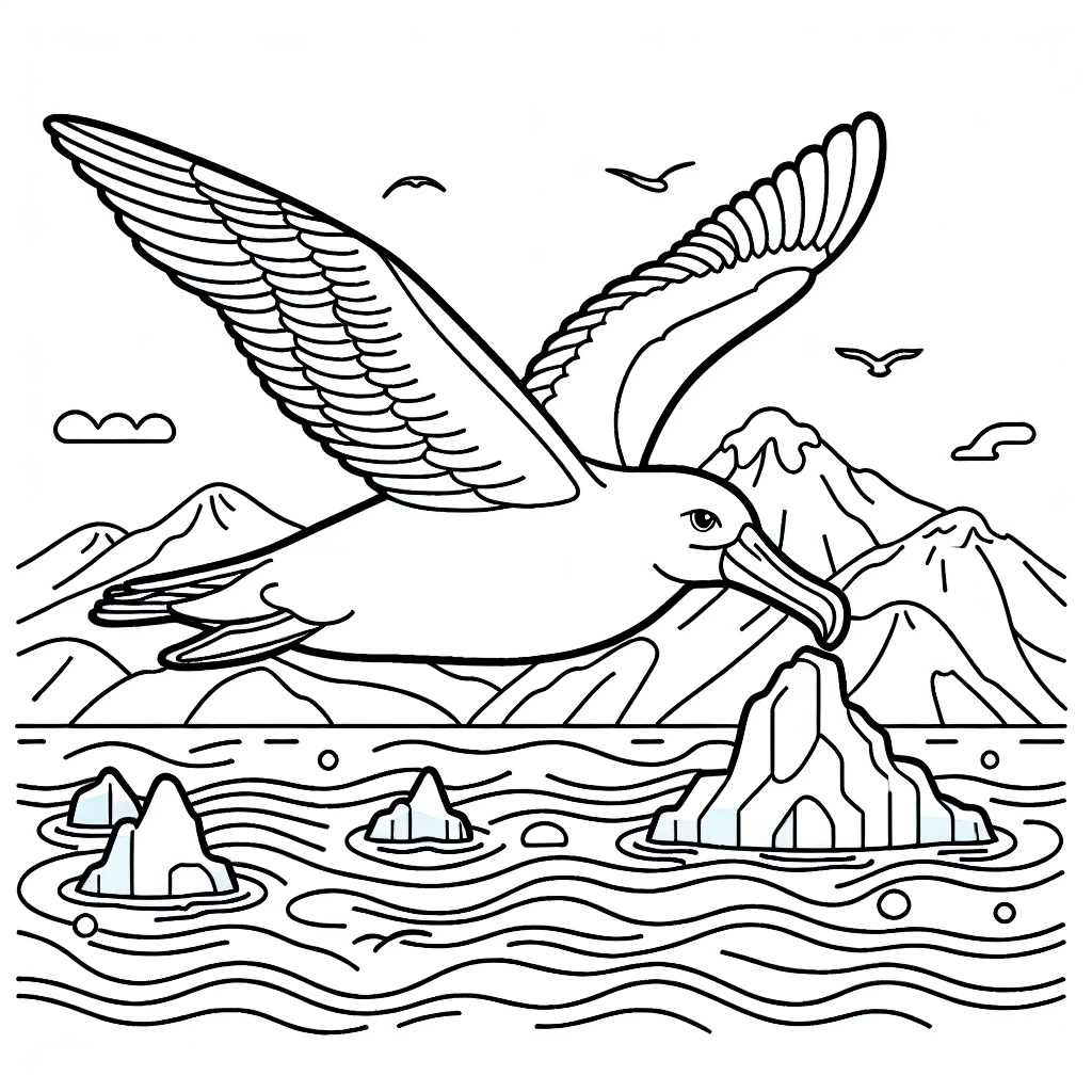 Альбатрос над айсбергом