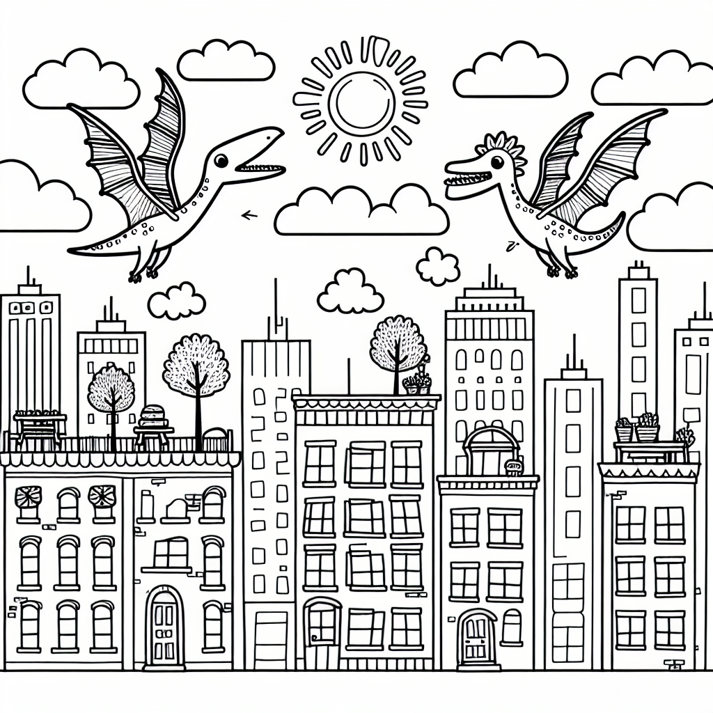 Птеродактили над крышами